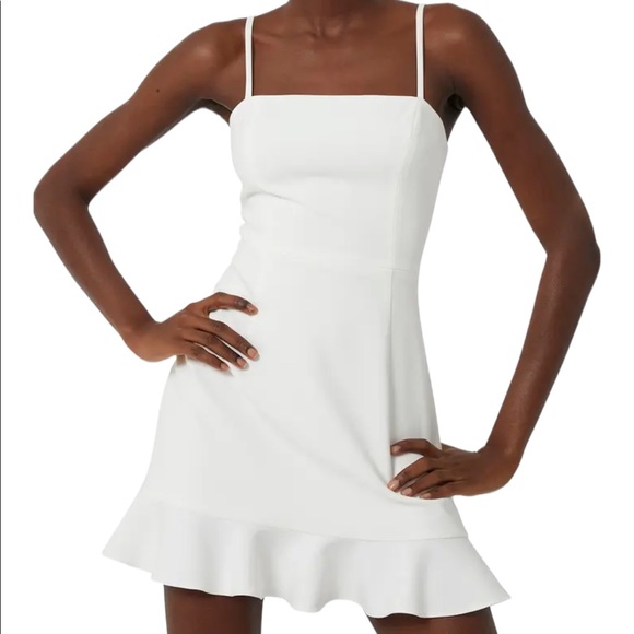 - French connection Whisper Frill Hem White dress - Picture 3 of 7